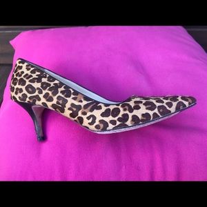 Cole Haan Leopard Print Fur Pumps